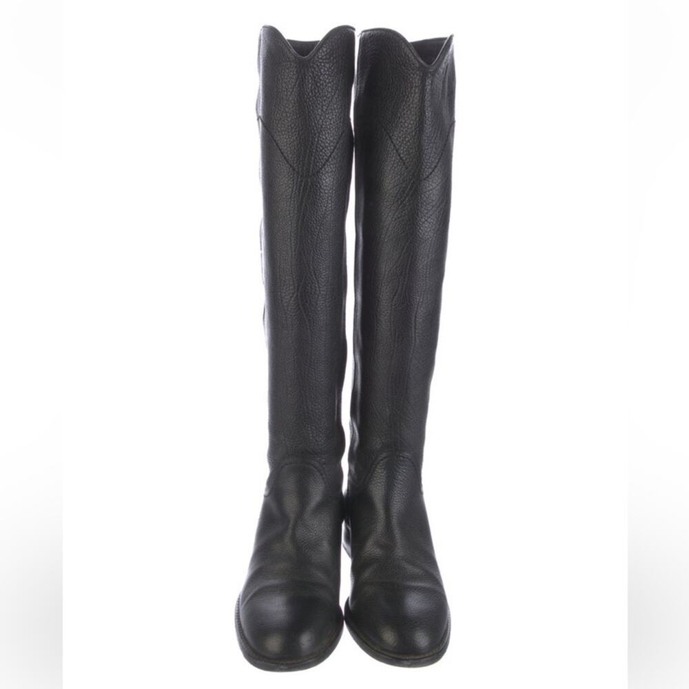 CHANEL 2014 interlocking CC logo riding tall boots equestrian 38.5 - Picture 10 of 16